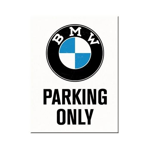 14323 Magnes BMW - Parking Only White Nostalgic-Art Merchandising