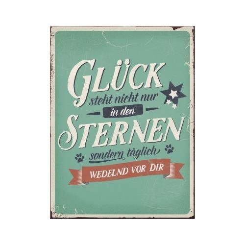14362 Magnes PfotenSchild - Gluck Sterne Nostalgic-Art Merchandising