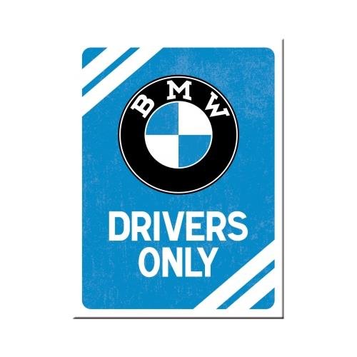 14369 Magnes BMW - Drivers Only Blue Nostalgic-Art Merchandising