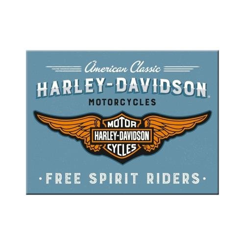 14375 Magnes Harley-Davidson Logo Blue Nostalgic-Art Merchandising