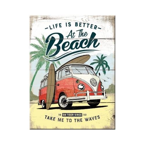 14376 Magnes VW Bulli Beach Nostalgic-Art Merchandising