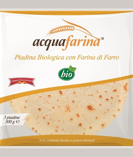 15 Szt. - Piadina Orkiszowa Bio (3 X 100 G) 300 G - Acquafarina (Alimenta) ACQUAFARINA