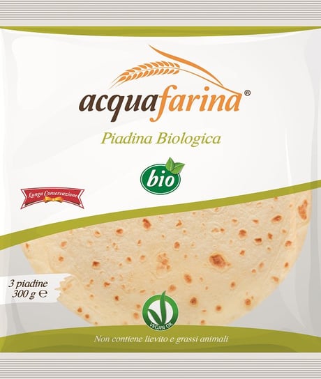 15 Szt. - Piadina Tradycyjna Bio (3 X 100 G) 300 G - Acquafarina (Alimenta) ACQUAFARINA