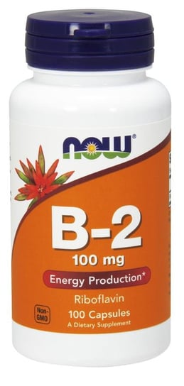 Now Foods, Witamina B2 (ryboflawina), 100 Mg, Suplement Diety, 100 Kaps ...