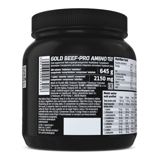 Olimp Gold Beef-Pro® Amino Mega Tabs® - 300 Tabletek - Olimp | Sport ...