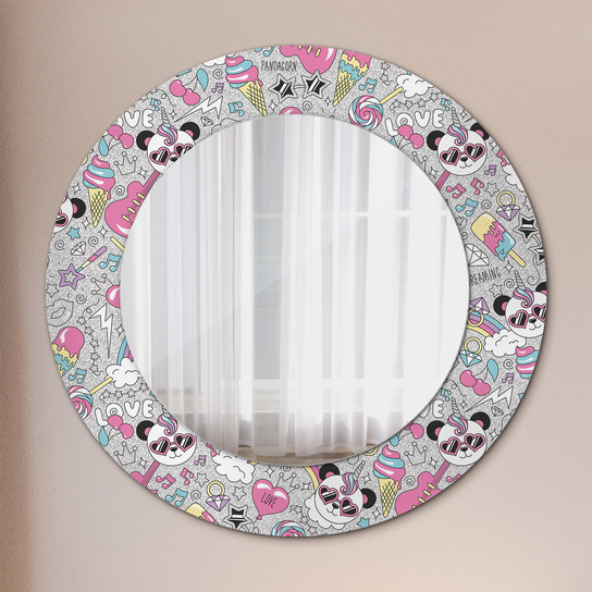 Lustro do Łazienki Glamour Panda jednorożec 50cm - Tulup | Sklep EMPIK.COM