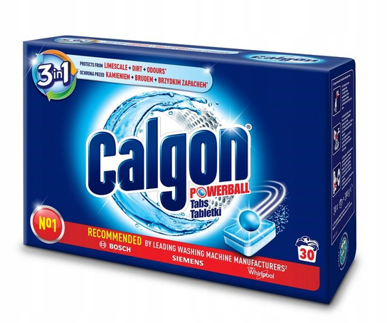 Calgon 3in1 Powerball Tabs 45-Pack – Scent-Free & Eco-Friendly Washing Machine Cleaner
