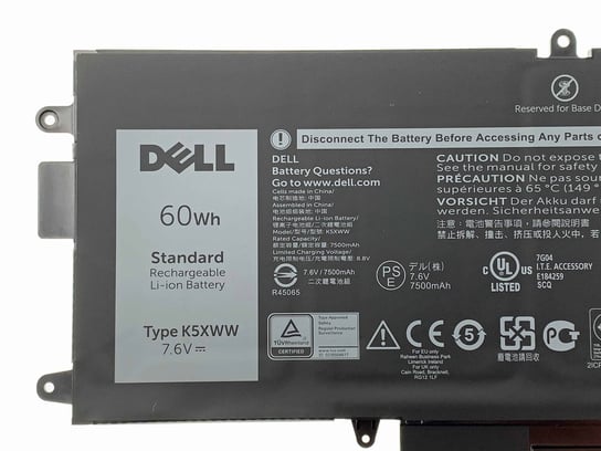 Batteria 60Wh 7.6V Dell Batteria Originale 2-in-1 Per Dell Latitude 5289 7389 7390 - 60Wh 7500mAh, Codici N18GG, K5XWW, Garanzia 1 Anno Batteria Originale 60wh N18gg - Foto 9