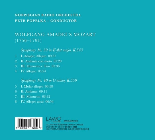 Mozart Symphonies Nos 39 And 40 Norwegian Radio Orchestra Muzyka Sklep Empikcom 7672