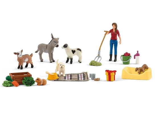 SCHLEICH 13891 Dackel Spielfigur – Farm World Serie, Detailgetreu Bemalt