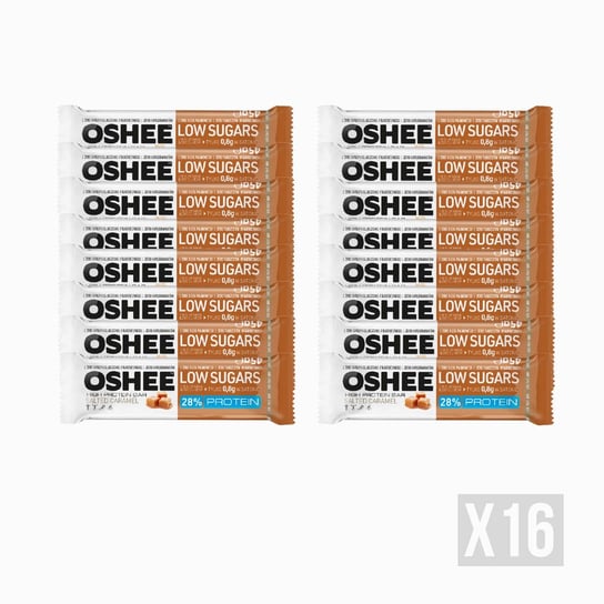 16x OSHEE Baton proteinowy słony karmel 45g Oshee