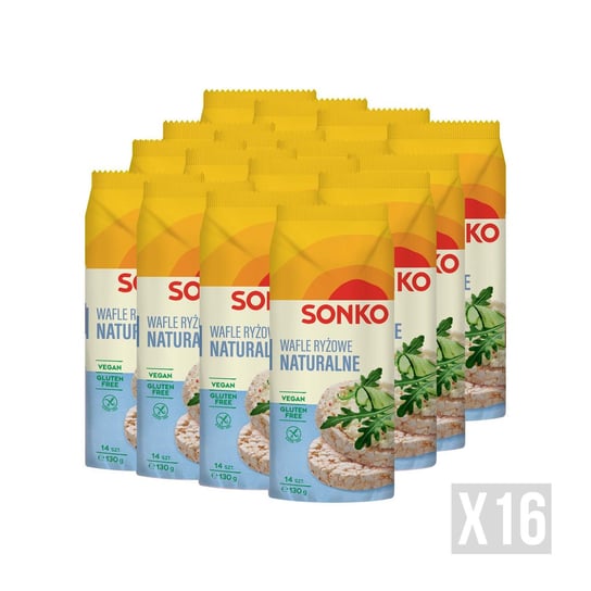 16x SONKO Wafle ryżowe naturalne 130g Sonko