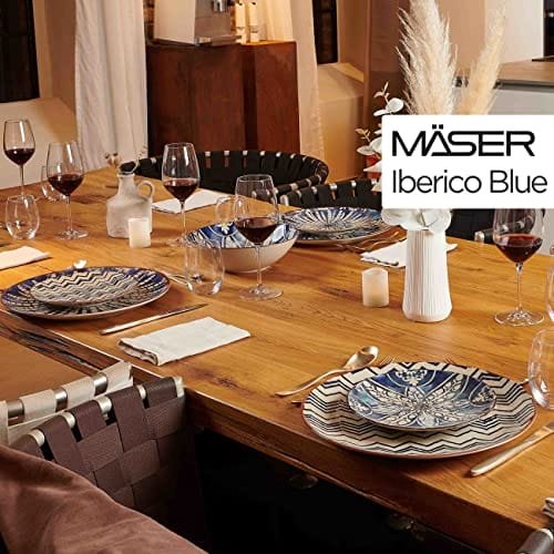 Mäser Platzteller-Set, Steinzeug Iberico Blue in Blau / Weiß günstig kaufen Mäser Platzteller-Set, Steinzeug Iberico Blue in Blau / Weiß günstig kaufen