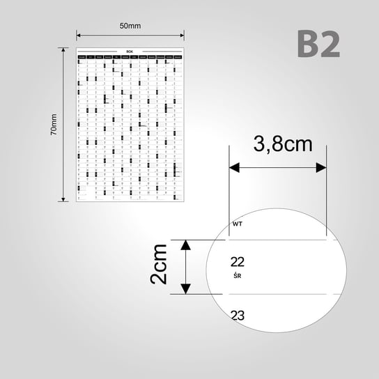 Planer Cienny Kalendarz B Samoprzylepny B W Premiumad Sklep