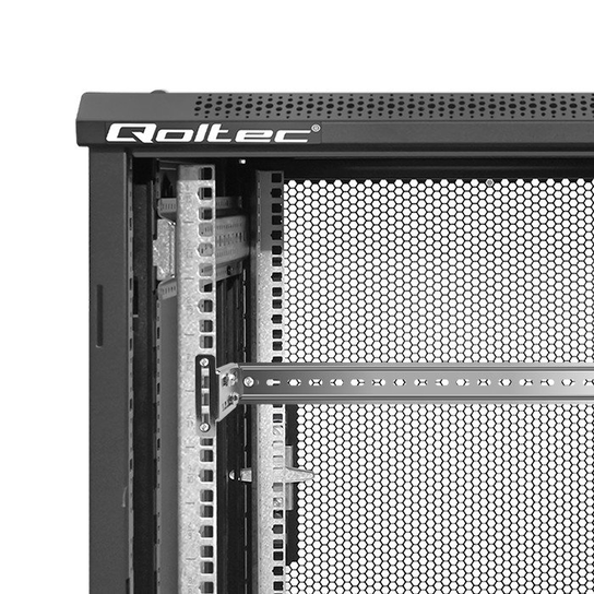 Qoltec Stalowy solidny uchwyt na szynę DIN35 do szaf RACK 19