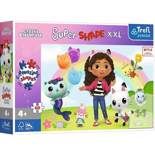 Trefl, Puzzle XXL Super Shape Weseli Przyjaciele Gabi, 60 el. - Trefl ...