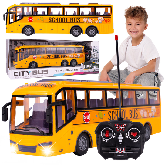 Zdalnie Sterowany Autobus Szkolny – Autokar RC na Pilota z Lampkami LED ...
