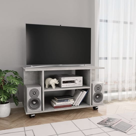 The Living Store Szafka Pod Tv Kolor Betonowy Szary X X Cm Szafka Pod Tv The Living