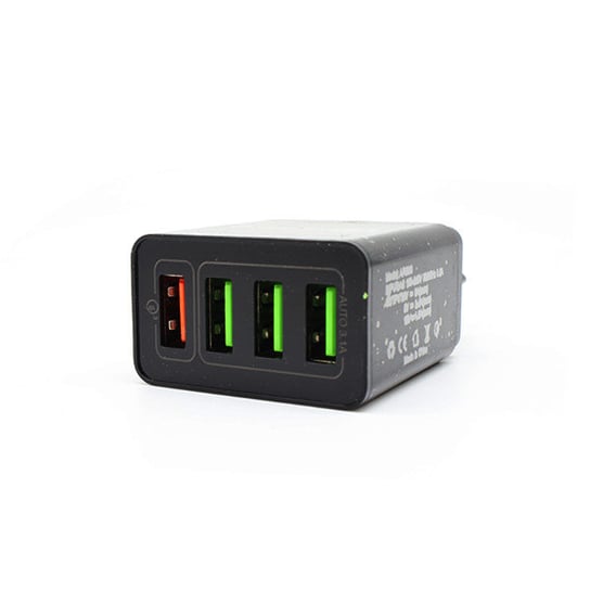 ŁADOWARKA SIECIOWA 3A QUICK 3.0 FAST CHARGER 3100MAH 4XUSB BOX BLACK ...