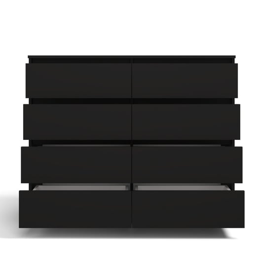 ADGO Malwa M6 120 - Cassettiera con 6 cassetti, 120 x 30 x 75 cm, armadio per vestiti, mobili per soggiorno, armadio classico con ripiani, profonda autoportante, salvaspazio, colore: bianco