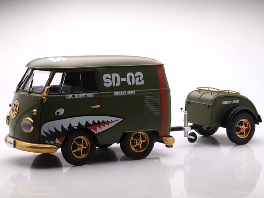 SOLIDO VW Kool Kombi Army Fighter 1950 1/18 - S1810901