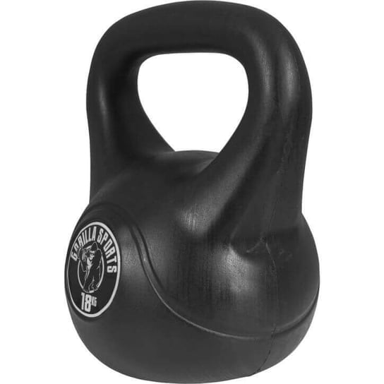 18 kg Kettlebell winylowy Gorilla Sports czarny Gorilla Sports