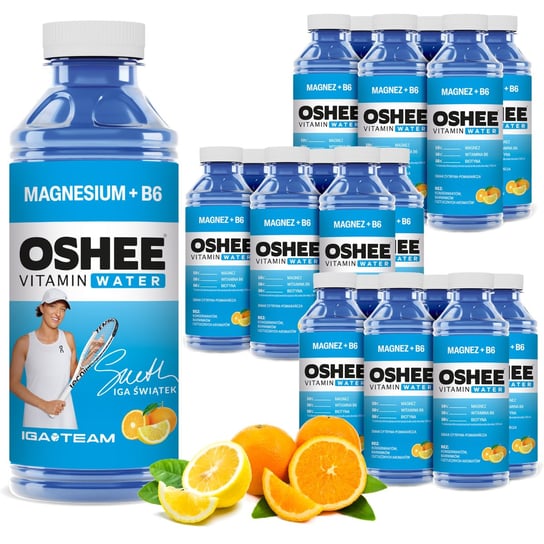 18x OSHEE Vitamin Water magnez + B6 555 ml Oshee