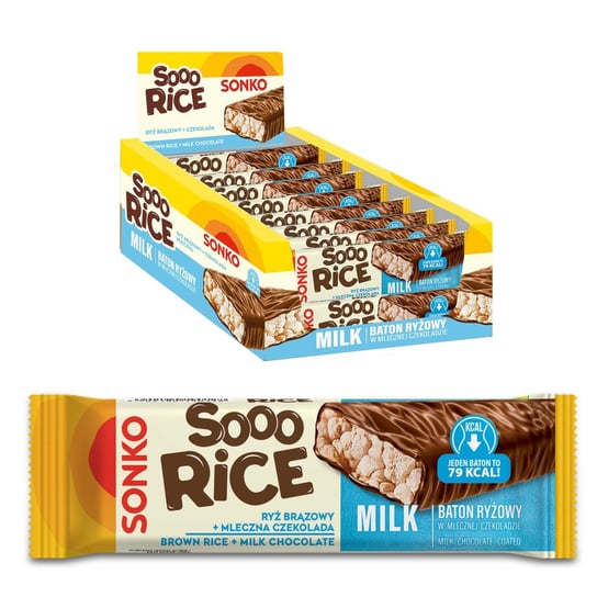 18x SONKO SOOO Rice Baton ryżowy w czekoladzie mlecznej 16g Inna marka