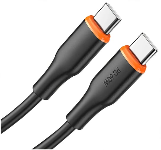 1M MOCNY KABEL USB-C SZYBKIE ŁADOWANIE PRZEWÓD TYP-C PD 2.0 60W QC 3A Krainagsm