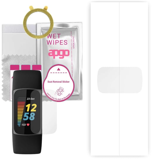 1x Folia hydrożelowa do Fitbit Charge 5 - apgo Smartwatch Hydrogel Protection Ochrona na ekran smartwatcha apgo