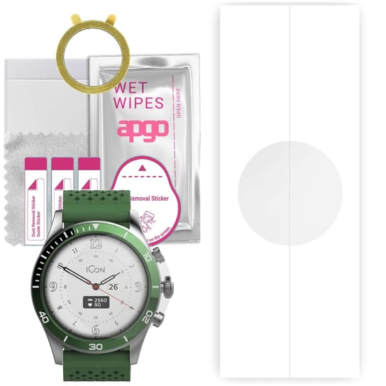 1x Folia hydrożelowa do Forever ICON AW-100 - apgo Smartwatch Hydrogel Protection Ochrona na ekran smartwatcha apgo