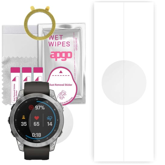 1x Folia hydrożelowa do Garmin Fenix 7 47mm - apgo Smartwatch Hydrogel Protection Ochrona na ekran smartwatcha apgo