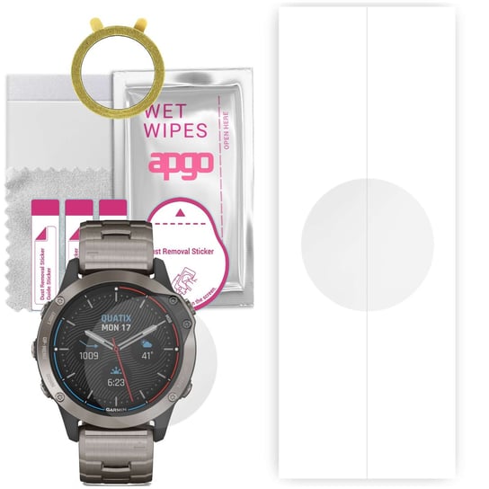 1x Folia hydrożelowa do Garmin Quatix 6 - apgo Smartwatch Hydrogel Protection Ochrona na ekran smartwatcha apgo