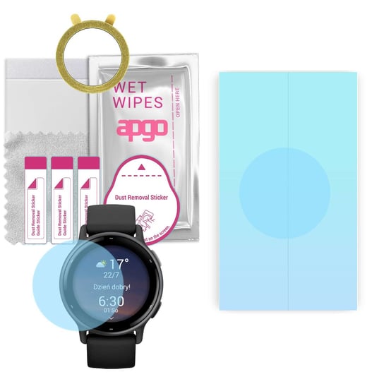 1x Folia hydrożelowa do Garmin Vivoactive 5 -  apgo HD HQ FLEX Smartwatch Hydrogel Protection Ochrona na ekran smartwatcha apgo