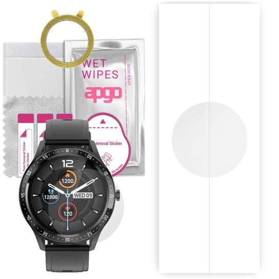 1x Folia hydrożelowa do Maxcom FW43 cobalt 2 - apgo Smartwatch Hydrogel Protection Ochrona na ekran smartwatcha apgo