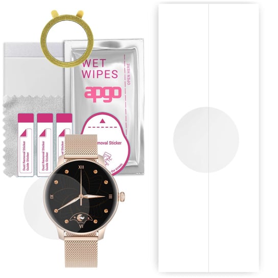 1x Folia hydrożelowa do Oro-Med Oro-Lady Next - apgo Smartwatch Hydrogel Protection Ochrona na ekran smartwatcha apgo