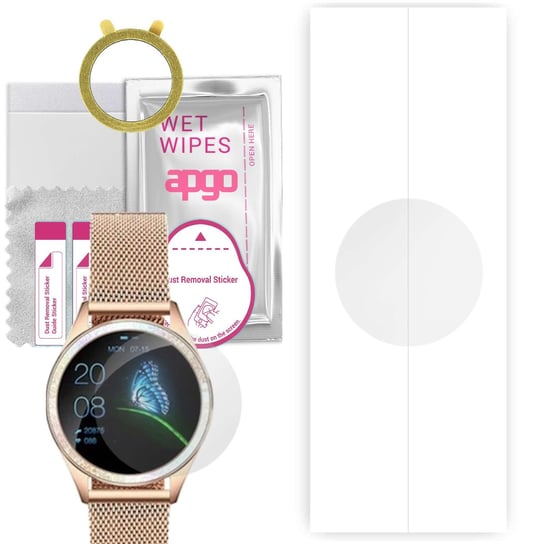 1x Folia hydrożelowa do Oro-Med Oro-Smart Cristal - apgo Smartwatch Hydrogel Protection Ochrona na ekran smartwatcha apgo