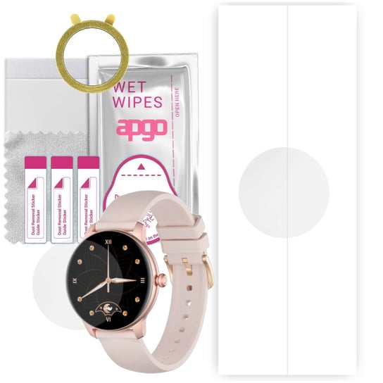 1x Folia hydrożelowa do Oro-Med Oro-Smart Lady Active - apgo Smartwatch Hydrogel Protection Ochrona na ekran smartwatcha apgo