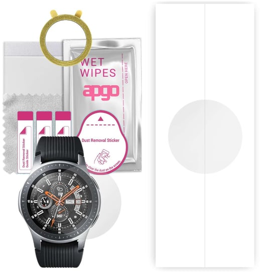 1x Folia hydrożelowa do Samsung Galaxy Watch 46MM - apgo Smartwatch Hydrogel Protection Ochrona na ekran smartwatcha apgo