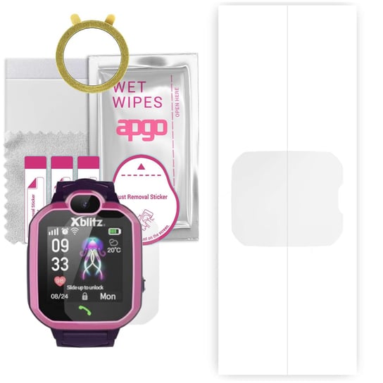 1x Folia hydrożelowa do Xblitz Kids Watch GPS Hear Me - apgo Smartwatch Hydrogel Protection Ochrona na ekran smartwatcha apgo