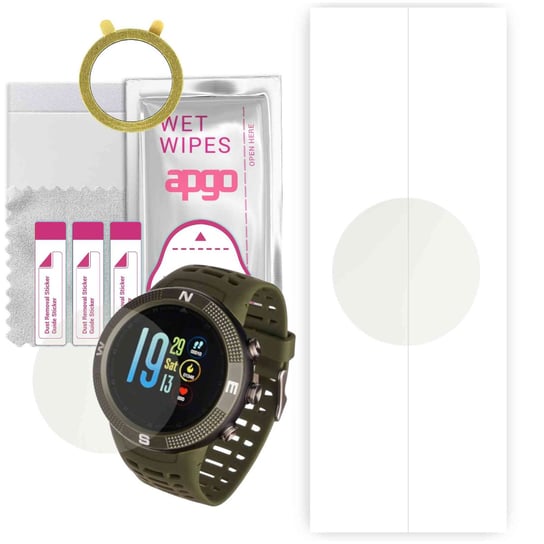 1x Folia hydrożelowa MATOWA do Garett Sport 27 GPS - apgo Smartwatch Hydrogel MATTE Protection Ochrona na ekran smartwatcha apgo
