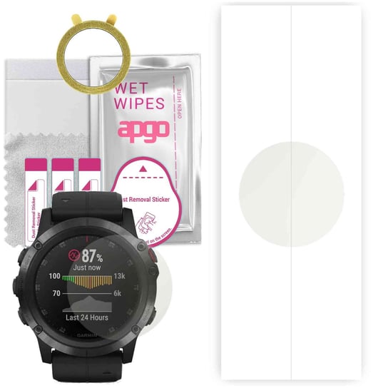 1x Folia hydrożelowa MATOWA do Garmin Fenix 5X Plus - apgo Smartwatch Hydrogel MATTE Protection Ochrona na ekran smartwatcha apgo