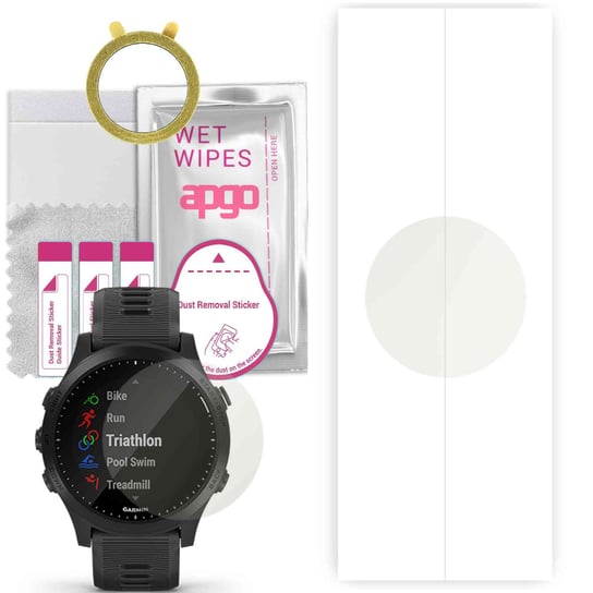 1x Folia hydrożelowa MATOWA do Garmin Forerunner 945 - apgo Smartwatch Hydrogel MATTE Protection Ochrona na ekran smartwatcha apgo