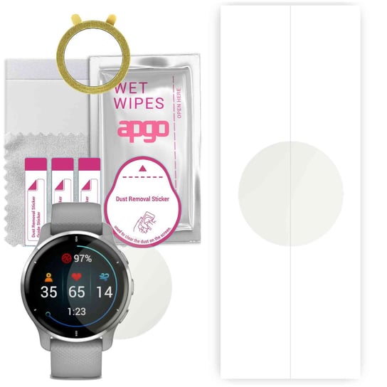 1x Folia hydrożelowa MATOWA do Garmin Venu 2 Plus - apgo Smartwatch Hydrogel MATTE Protection Ochrona na ekran smartwatcha apgo