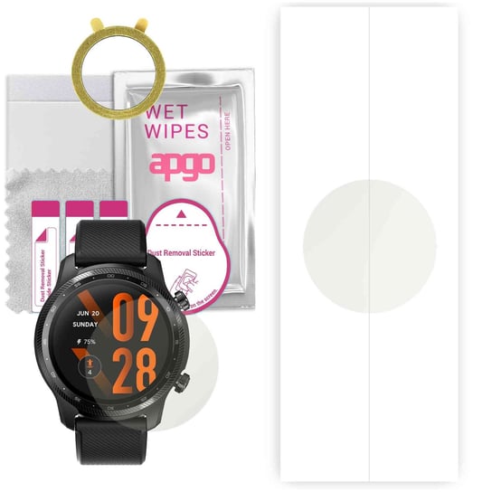 1x Folia hydrożelowa MATOWA do Mobvoi TicWatch Pro 3 Ultra GPS - apgo Smartwatch Hydrogel MATTE Protection Ochrona na ekran smartwatcha apgo