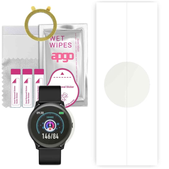 1x Folia hydrożelowa MATOWA do Smartwatch AW80 - apgo Smartwatch Hydrogel MATTE Protection Ochrona na ekran smartwatcha apgo