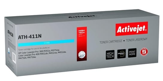 1x Toner ActiveJet Do HP CE411A 2.6k Cyan Activejet