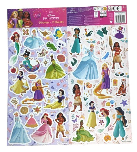 2 arkusze naklejek Disney Księżniczki. W&O Products B.V.