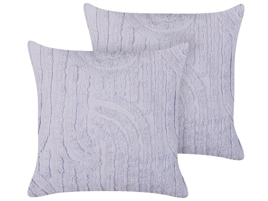 2 bawełniane poduszki dekoracyjne 45 x 45 cm fioletowe TELLIMA Beliani