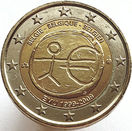 2 euro 2009 10-lecie wprowadzenia systemu euro (Belgia) Mennicza (UNC) Narodowy Bank Polski